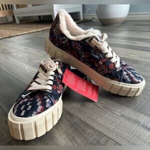 FARM Rio Blue Anikka Tapestry Platform Shoes